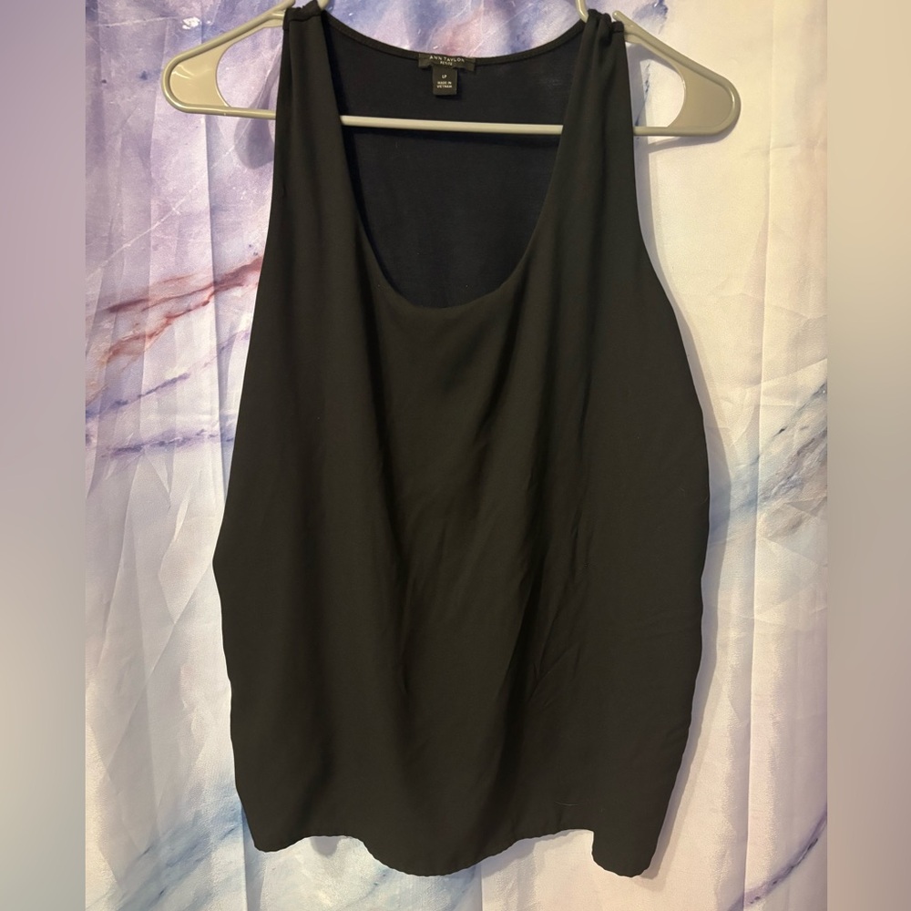 Ann Taylor “petite” lightweight black tank!